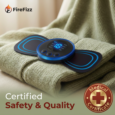 FireFizz™ Mini EMS Pulse Relief Patch "8 Modes & 19 Intensity Levels for Targeted Pain Relief."
