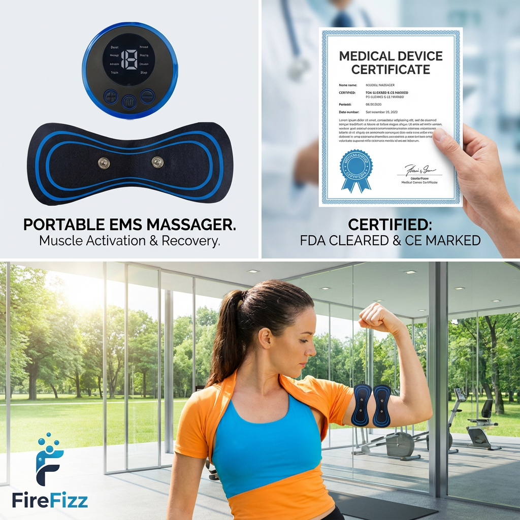 FireFizz™ Mini EMS Pulse Relief Patch "8 Modes & 19 Intensity Levels for Targeted Pain Relief."