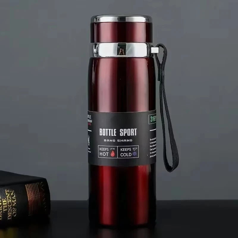1L Thermal Water Bottle Vacuum Flasks Stainless Steel Thermos Bottle Keep Cold and Hot Water Bottle Thermos for Water Tea Coffee
