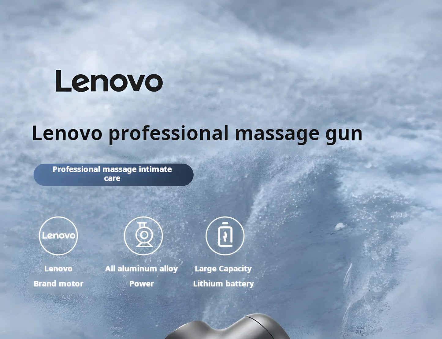 Lenovo Deep Tissue Massage Gun – 8 Professional Heads & LED Touch Screen | Portable Percussion Massager for Muscle Recovery, Pain Relief & Fitness Relaxation
