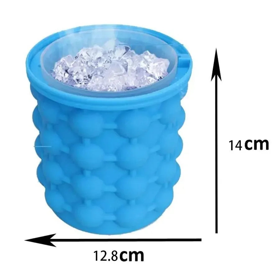 1PC Silicone Ice Cube Maker Portable Bucket Wine Cooler Beer Cabinet Space Saving Kitchen Tools for Whiskey Drinking