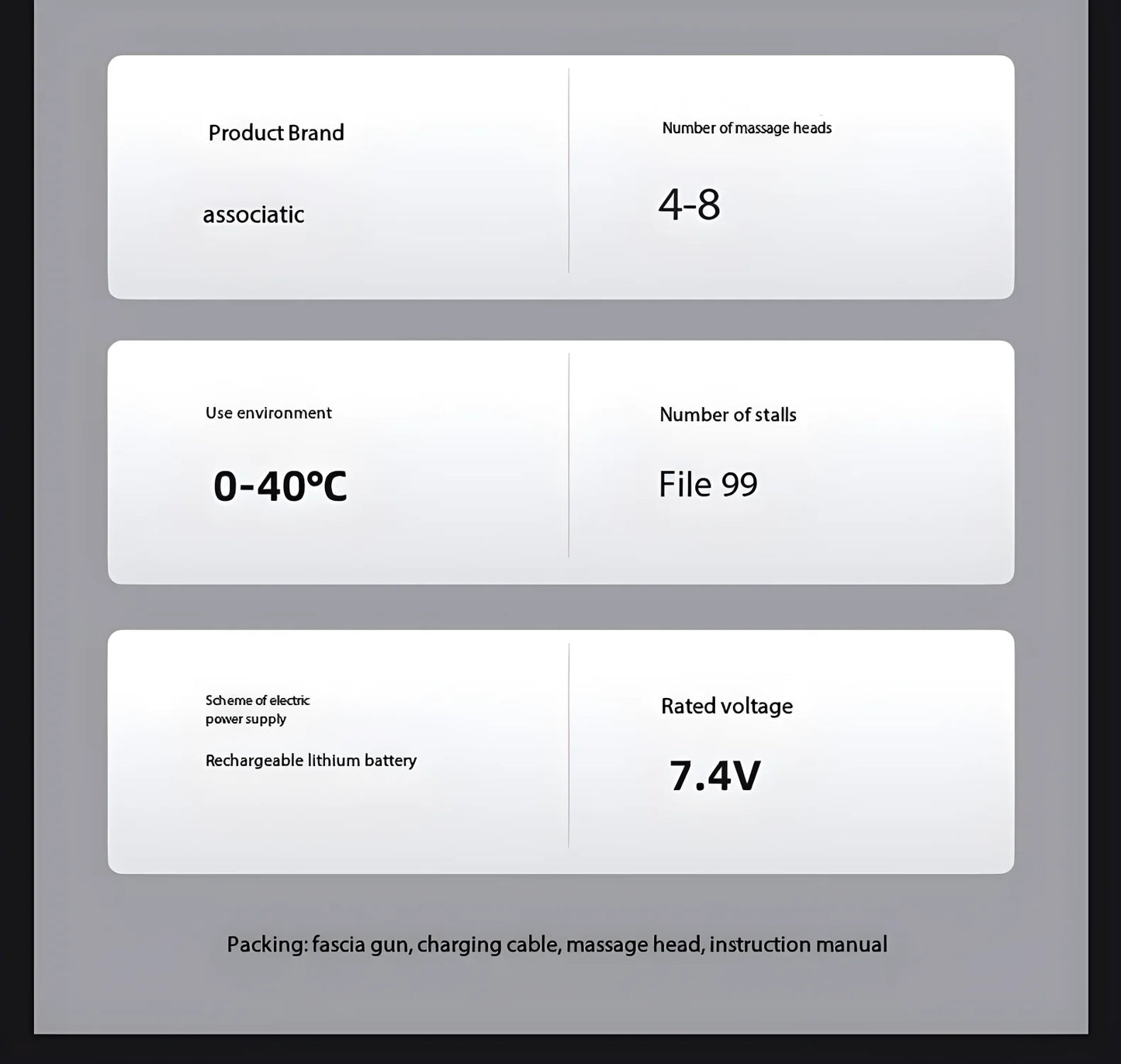 Lenovo Deep Tissue Massage Gun – 8 Professional Heads & LED Touch Screen | Portable Percussion Massager for Muscle Recovery, Pain Relief & Fitness Relaxation
